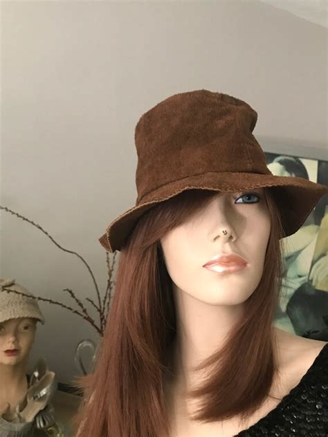 nude prada hat|Cocoa Brown Suede Bucket Hat .